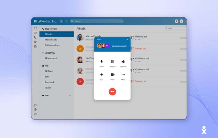 Screenshot of RingCentral
