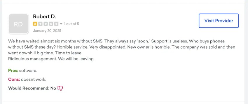 Vonage customer review