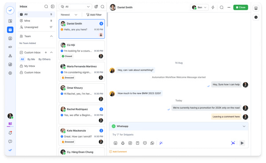 Screenshot of Respond interface