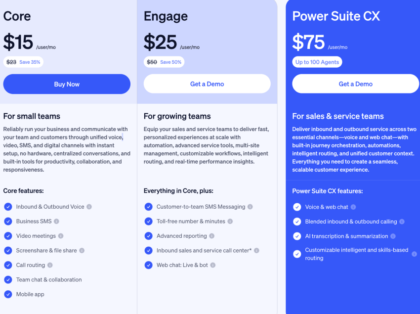 Nextiva VoIP pricing plans