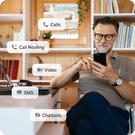 Man looking at his cell phone