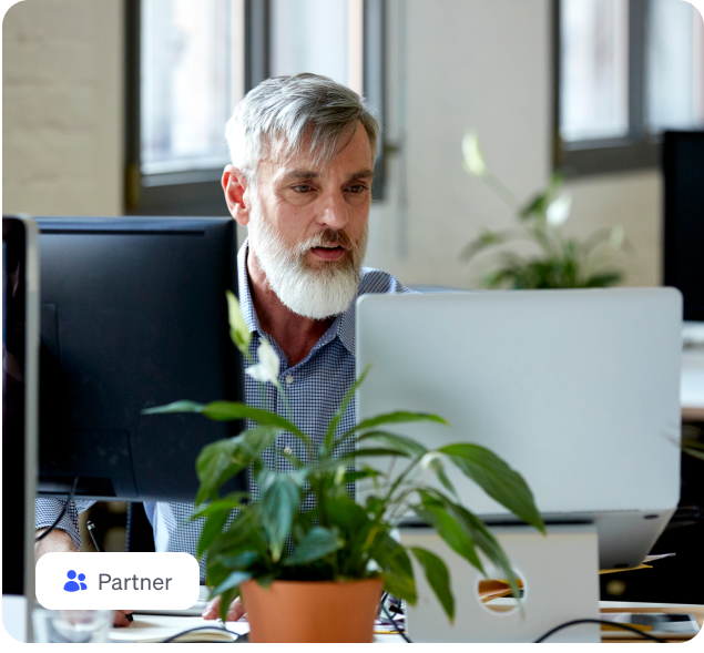 Man working on computer
