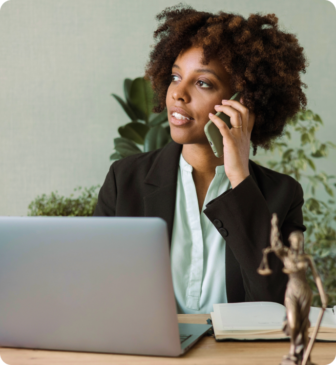 Woman talking on the phone