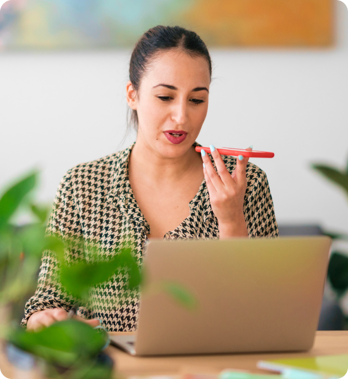 Woman talking on cell phone
