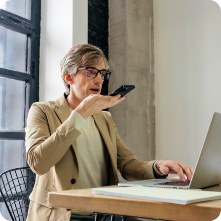Man talking on cell phone