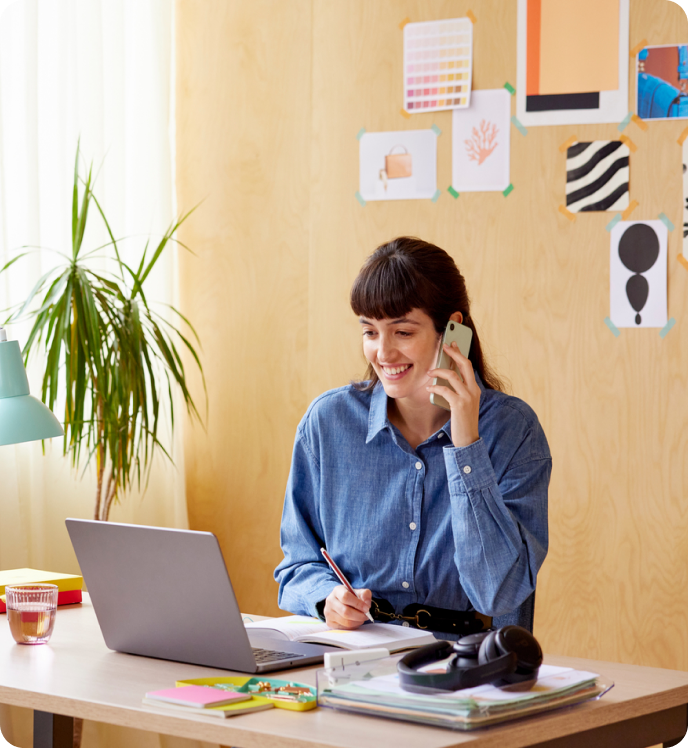 Woman talking on cell phone