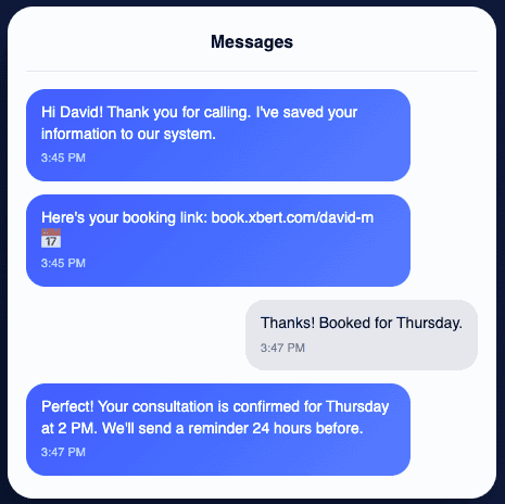 XBert Lead qualification & follow-up