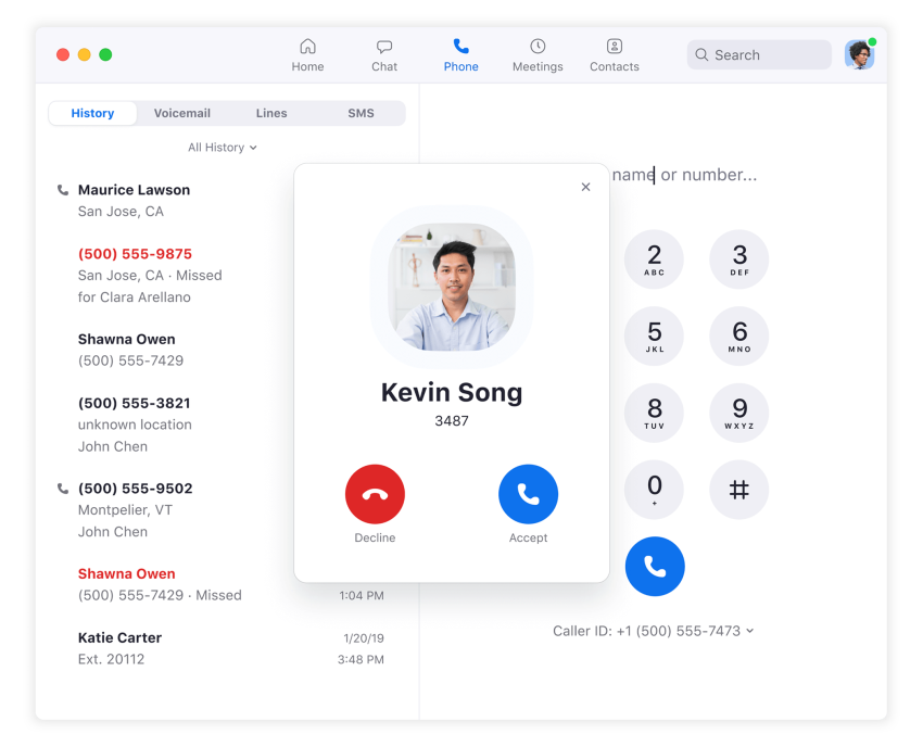 Zoom Phone System Screenshot
